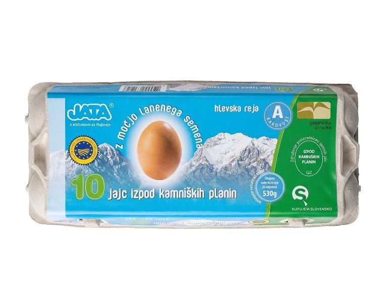 Jata sveža jajca izpod kamniških planin 10 jajc Akcija v trgovini Lidl