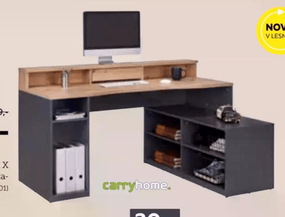 Kotna pisalna miza - Akcija v trgovini Lesnina