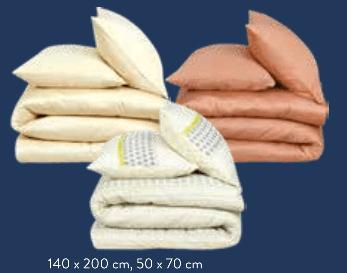 Satin posteljnina Ivory, Ember, Eterna 200 x 200 cm, 2 x 50 x 70 cm Svilanit Akcija v trgovini Spar