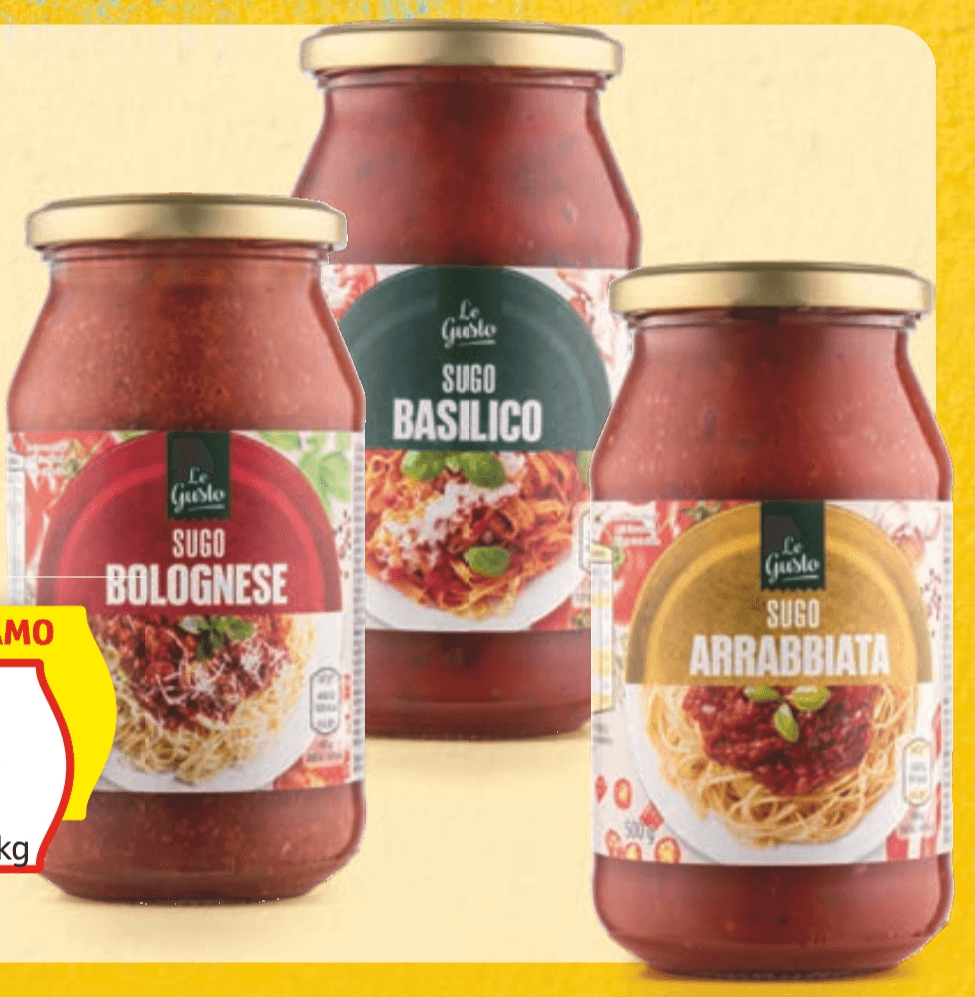 Le Gusto Omaka za testenine Bolognese 500 g - Akcija v trgovini Hofer