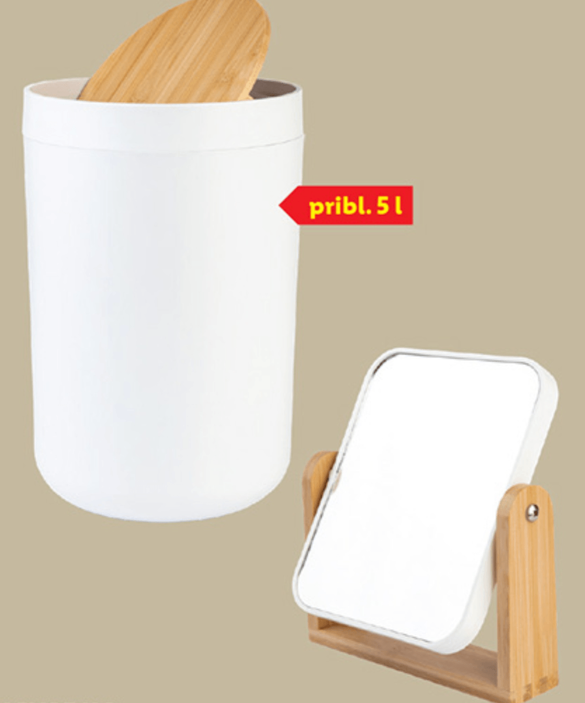 Livarno Kozmetično ogledalo/koš za smeti pribl. 5 l - Akcija v trgovini Lidl
