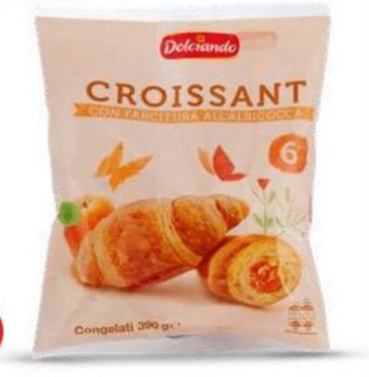 Rogljički z mareličnim nadevom 6 kosov, 390 g Dolciando - Akcija v trgovini Eurospin