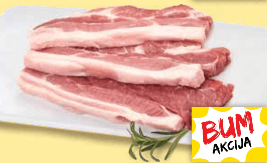 Svinjska rebra brez kosti in kože 1 kg Akcija v trgovini Tuš