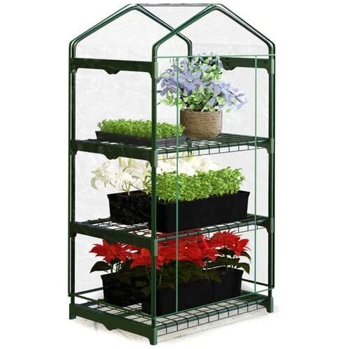 Rastlinjak s 4 policami 89 x 49 x 160 cm Euro Garden Akcija v trgovini Eurospin