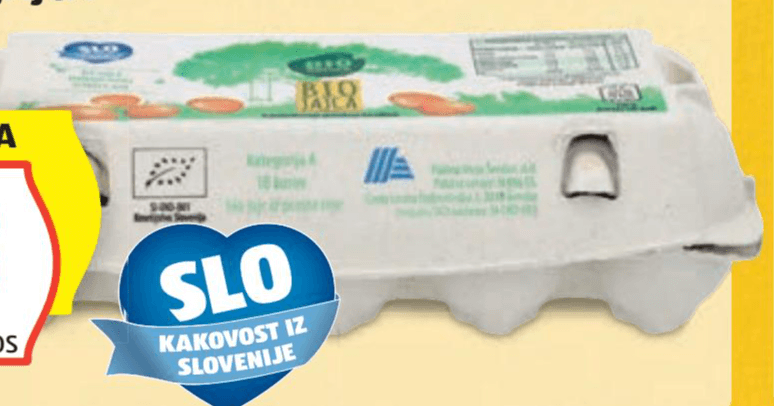 Bio slovenska jajca 10 kosov Akcija v trgovini Hofer