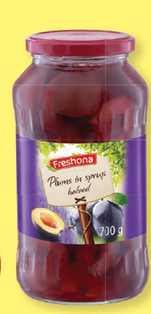 Freshona slivov kompot 720 ml Akcija v trgovini Lidl