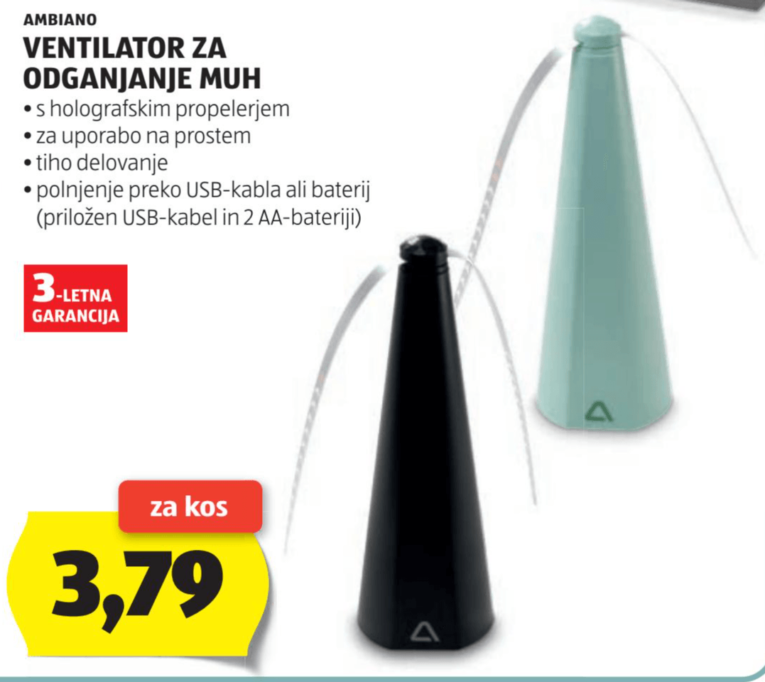 Ambiano ventilator za odganjanje muh Akcija v trgovini Hofer