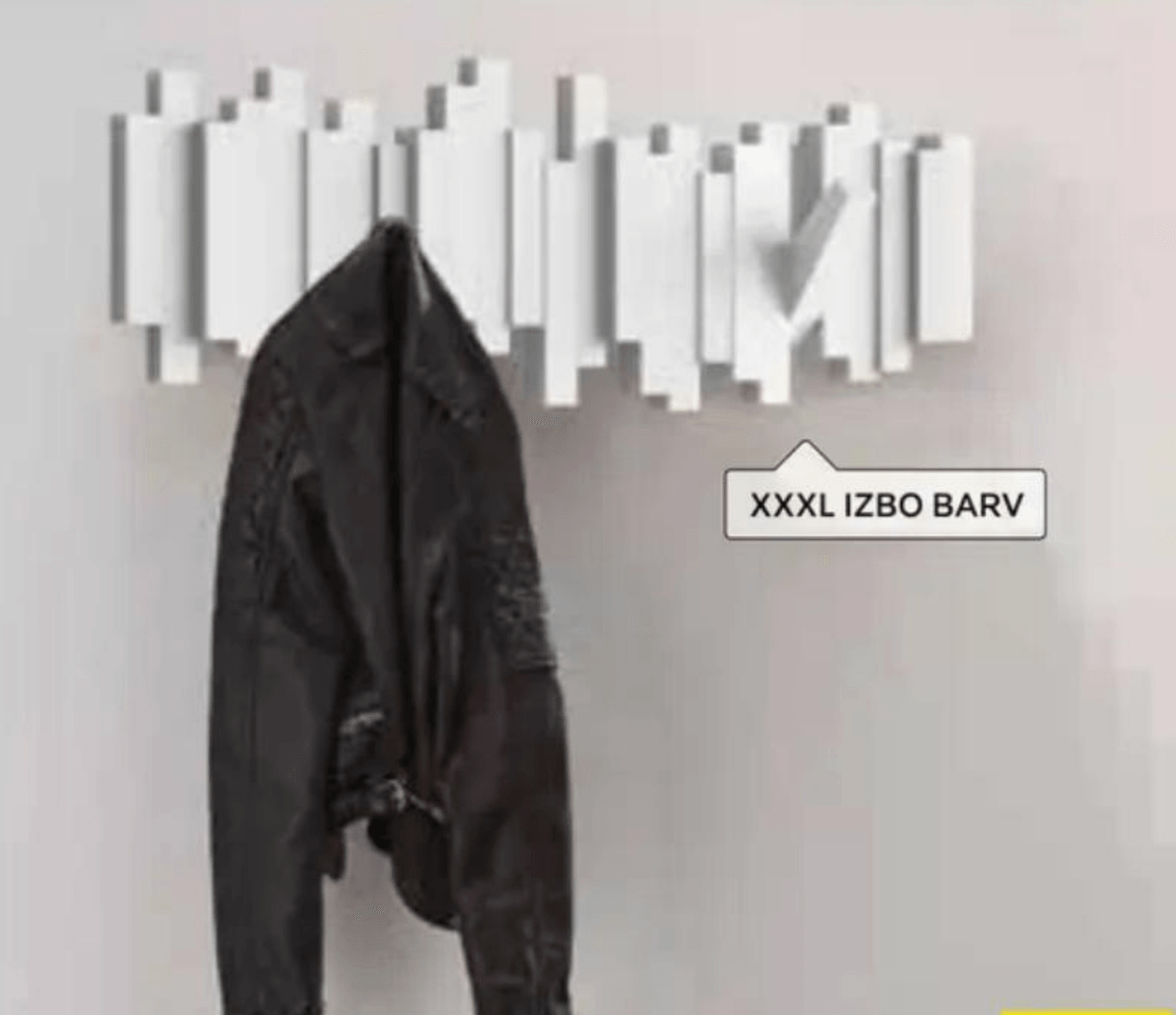 Stenski obešalnik „MULTI" 46 X 18 cm umbra - Akcija v trgovini Lesnina