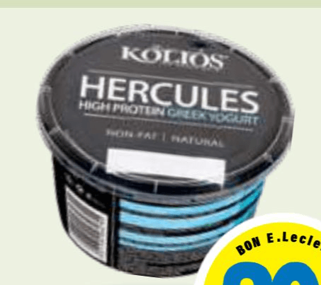 Grški jogurt High Protein Hercules 500 g Kolios Hercules Akcija v trgovini E.Leclerc