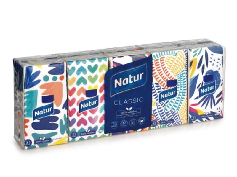 Robčki Natur classic 10x10, 3-slojni Akcija v trgovini Mercator