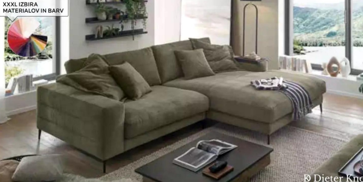 Sedežna garnitura dim. 293 X 207 cm Dieter Knoll - Akcija v trgovini Lesnina