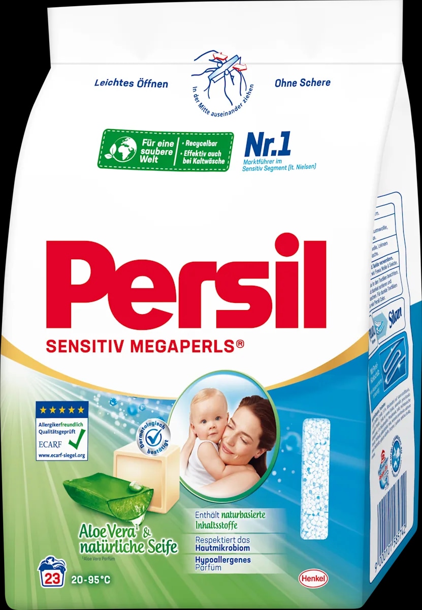 Persil Sensitive Megaperls pralni prašek za 23 pranj - Akcija v trgovini Dm