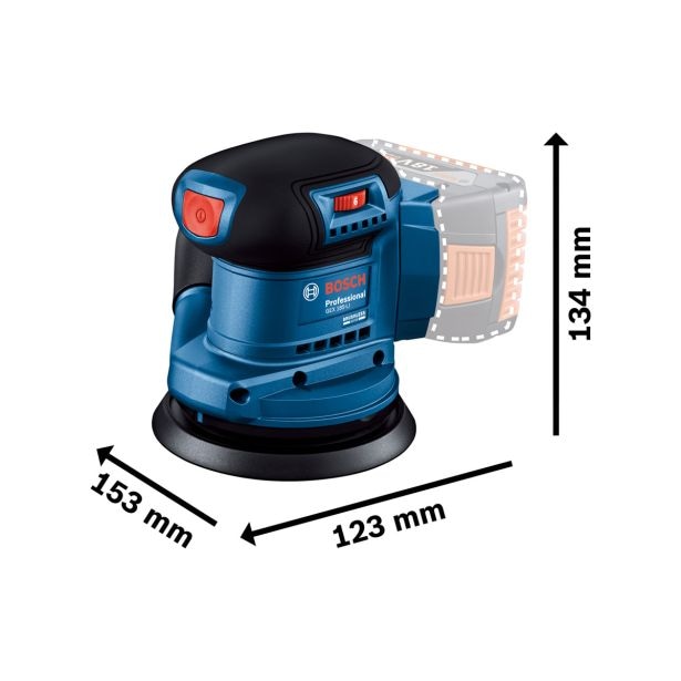Akumulatorski ekscentrični brusilnik 'GEX 18V-125' Bosch - Akcija v trgovini Bauhaus