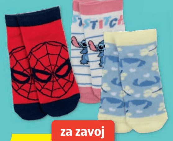 Otroške nizke licenčne nogavice 3 pari Akcija v trgovini Hofer