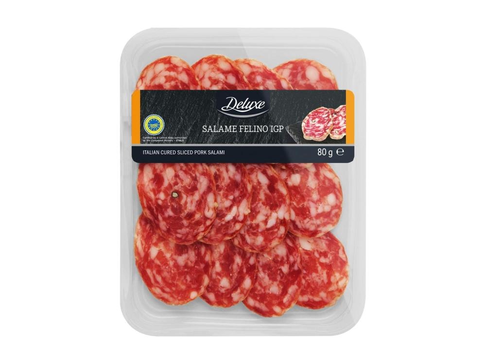 DELUXE Italijanska salama Felino 80 g - Akcija v trgovini Lidl