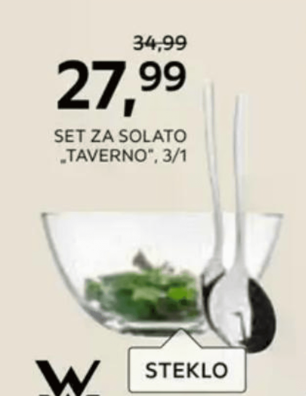 WMF Set za solato „NUOVA” 3/1 Akcija v trgovini Lesnina