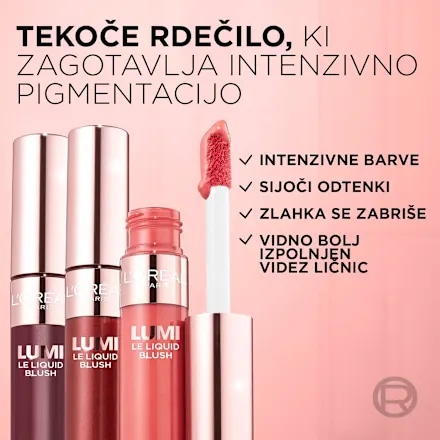 L'Oréal Paris Lumi Glotion tekoče rdečilo za lica Akcija v trgovini Tuš