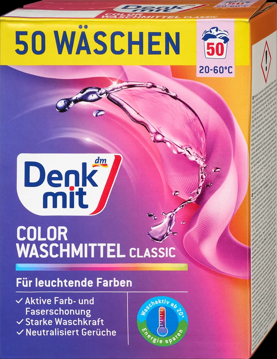Denkmit Classic prašek za pranje barvnega perila 50 pranj Akcija v trgovini Dm