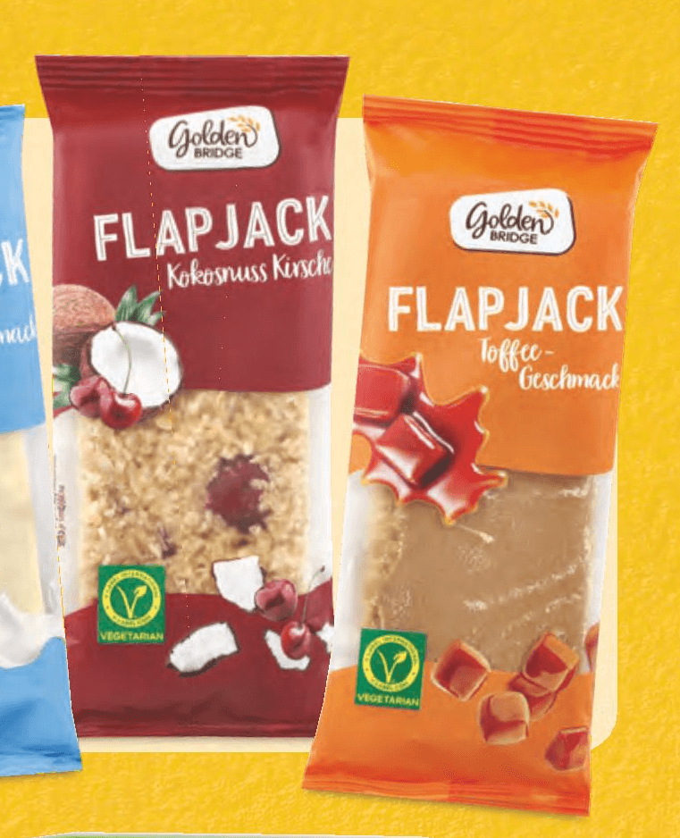 Golden Bridge Ovsena ploščica Flapjack 100 g - Akcija v trgovini Hofer