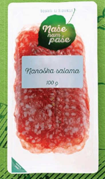Naše nam paše nanoška salama 100 g Akcija v trgovini Lidl