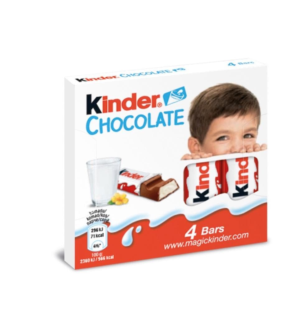 Mlečna čokolada Kinder 50 g Akcija v trgovini Tuš