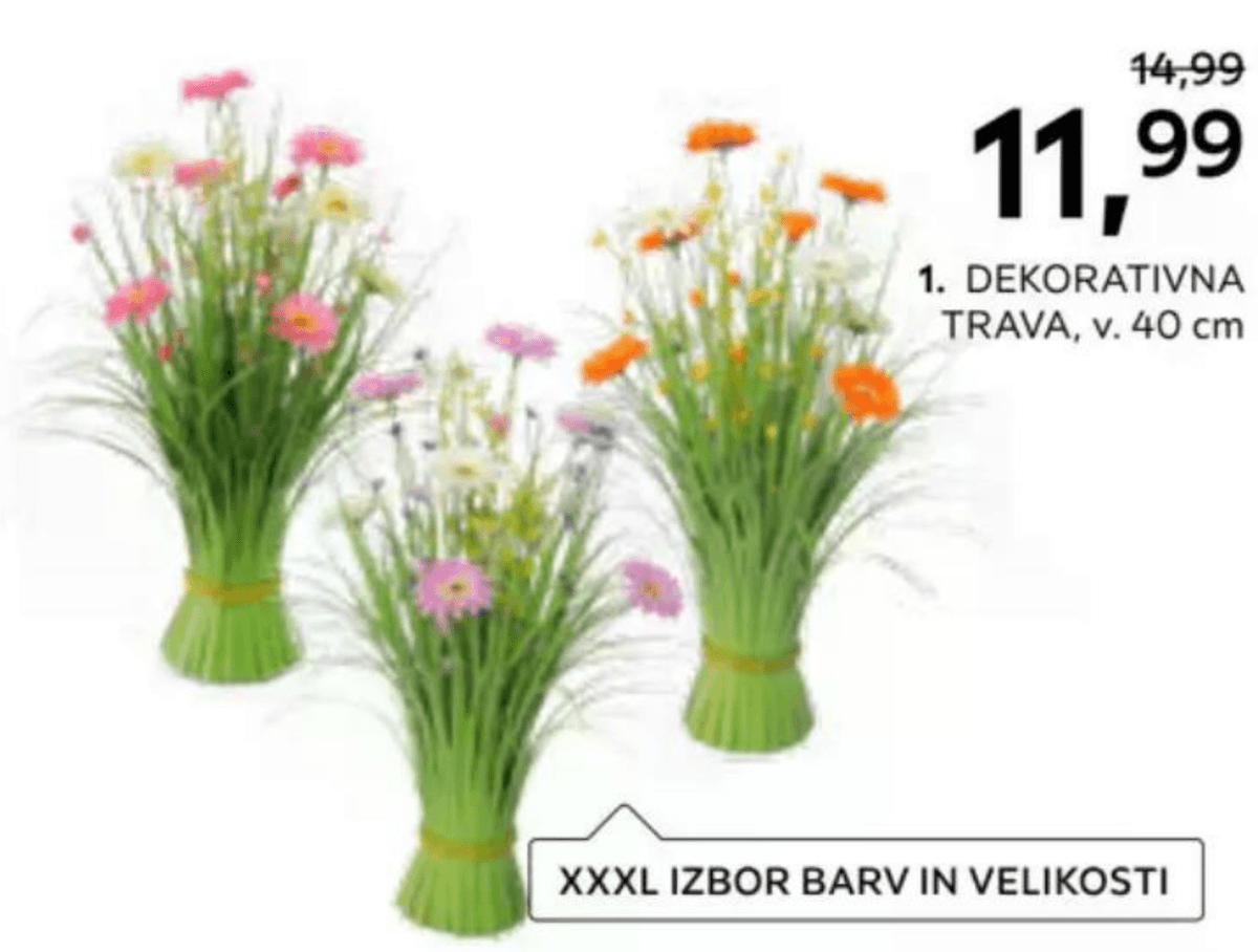 Dekorativna trava v. 40 cm - Akcija v trgovini Lesnina