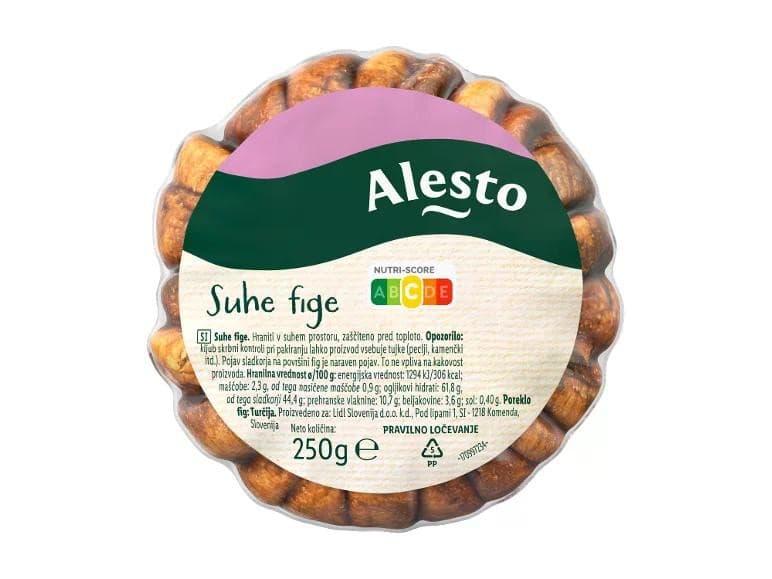 Alesto Suhe fige 250 g Akcija v trgovini Lidl