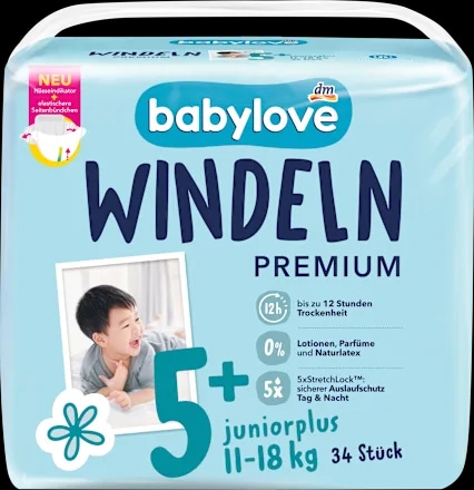 babylove Premium Junior plenice 36 kosov - Akcija v trgovini Dm