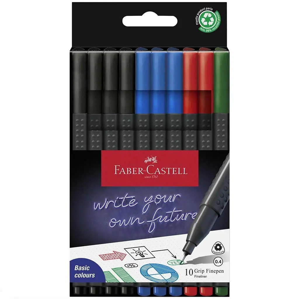 Faber-Castell Grip fineliner 10 kosov Akcija v trgovini Mueller