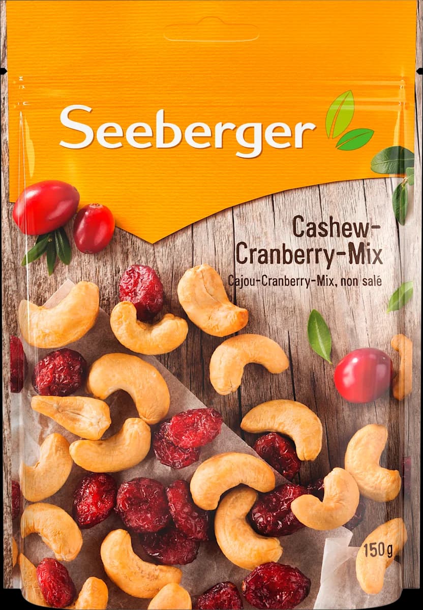 Seeberger indijski oreščki in brusnice 150 g Akcija v trgovini E.Leclerc