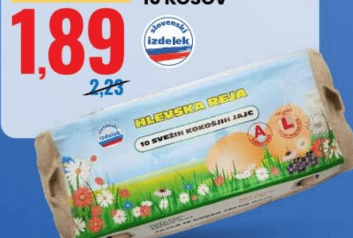 Jajca iz hlevske reje, velikost L 10 kosov - Akcija v trgovini Eurospin