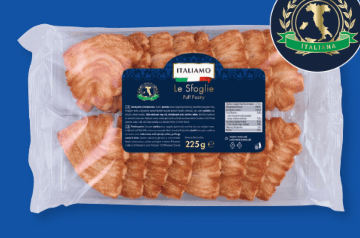 ITALIAMO Pecivo iz listnatega testa „Le Sfoglie" 225 g - Akcija v trgovini Lidl