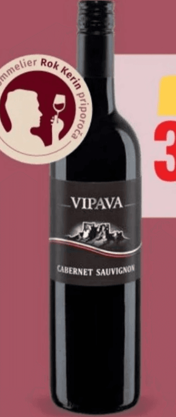 Cabernet Sauvignon 750 ml Vipava Akcija v trgovini Eurospin
