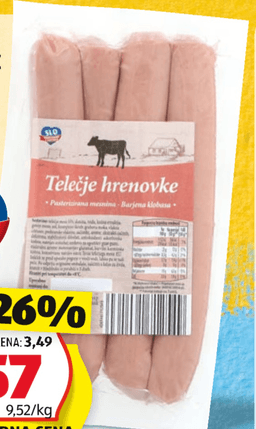 Telečje hrenovke