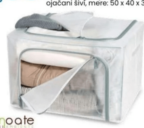 Vreča za shranjevanje tekstila z dvojnim odpiranjem Vicinoate - Akcija v trgovini Eurospin