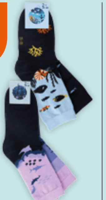 Ženske nogavice Podvodni svet 2 kos - Akcija v trgovini Mueller