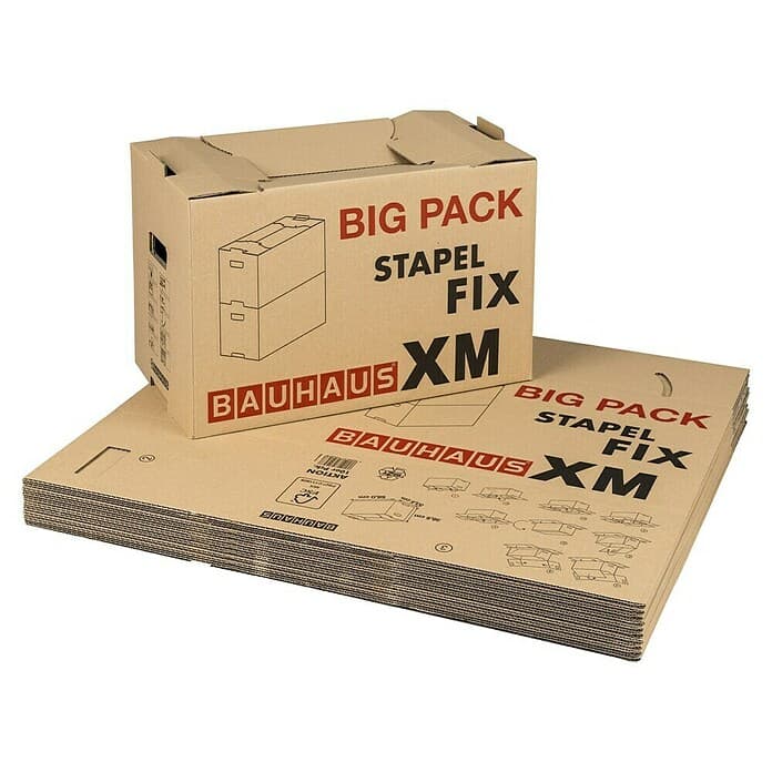 Komplet kartonskih škatel 'Multibox XM Stapel Fix' 10 kosov, 58 x 33,5 x 38,5 cm, 75 l Akcija v trgovini Bauhaus