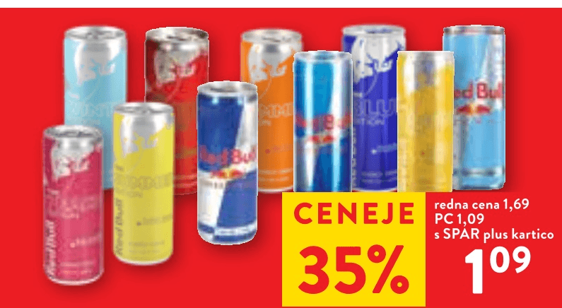 Energijski napitek Red Bull 250 ml - Akcija v trgovini Spar