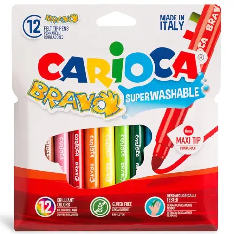 Komplet 12 akrilnih flomastrov Carioca Akcija v trgovini Eurospin
