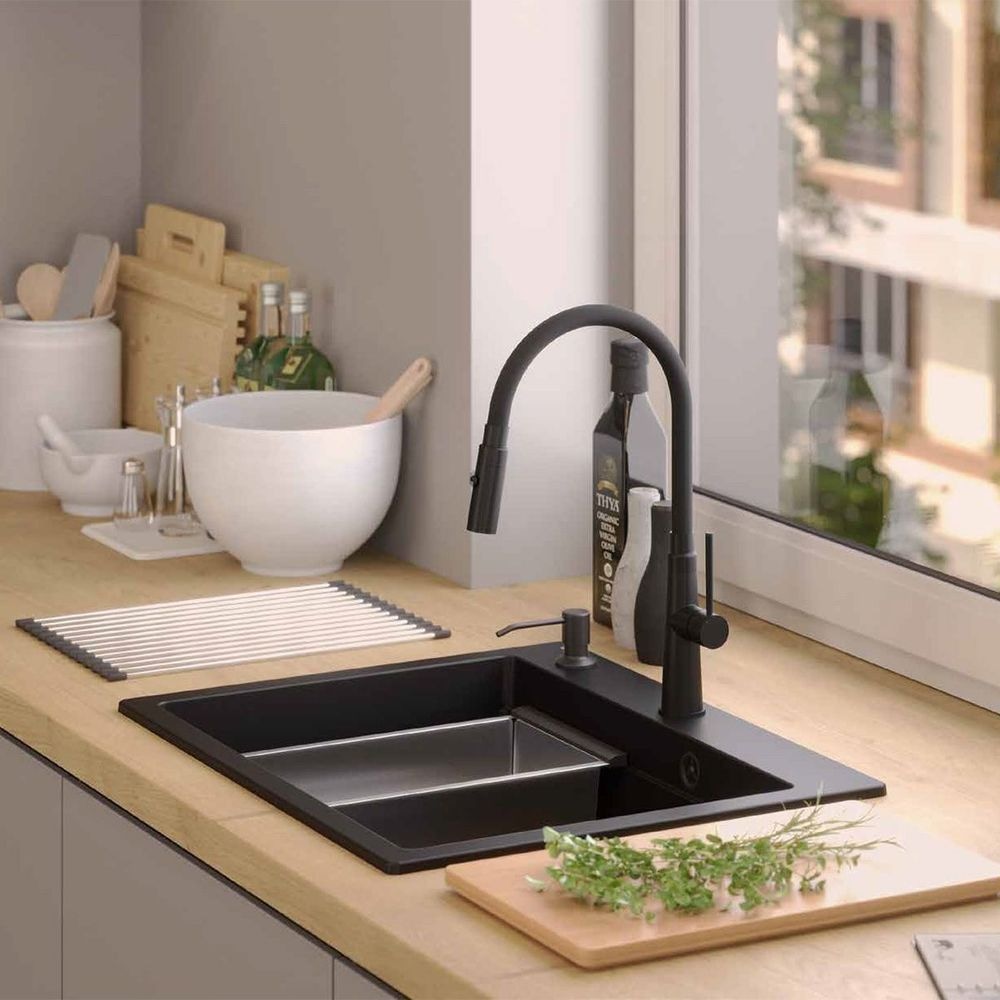 Pomivalno korito z mešalno armaturo in sifonom ALENA KUCHINOX - Akcija v trgovini Pevex