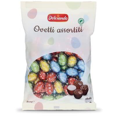 Dolciando Čokoladna jajčka Ovetti assortiti 850 g Akcija v trgovini Eurospin
