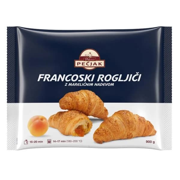 Francoski rogljiči Pečjak 900 g Akcija v trgovini Tuš