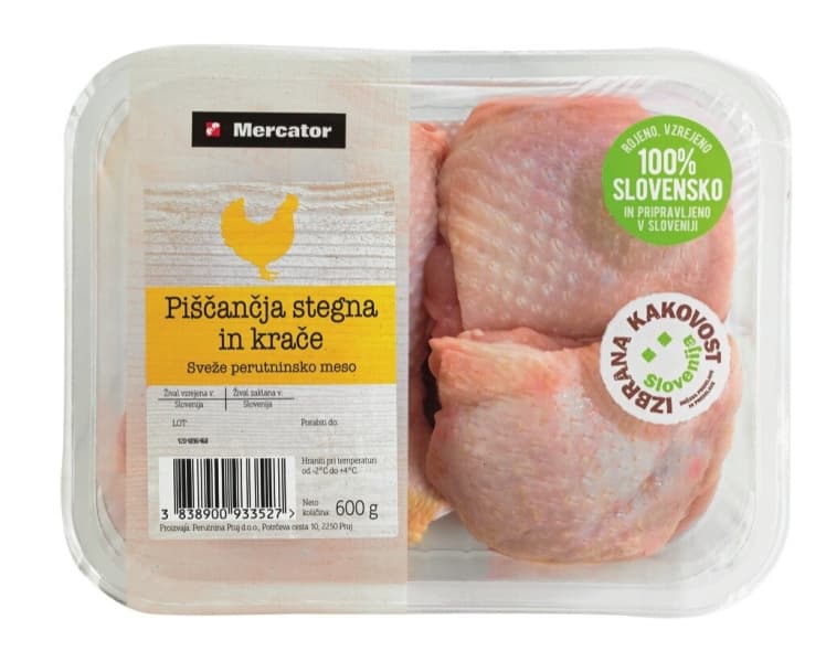 Piščančja stegna ali krače Pivka Akcija v trgovini Mercator