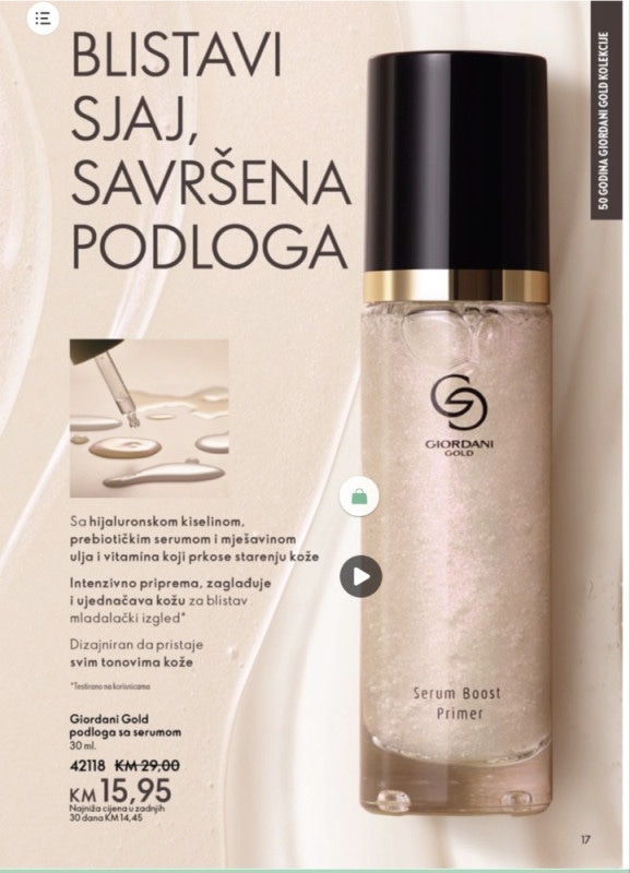 Giordani Gold podlaga s serumom 30 ml - Akcija v trgovini Oriflame