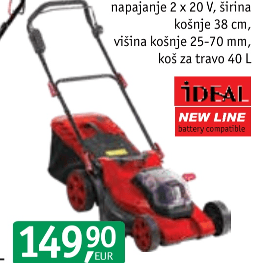 Aku kosilnica Ideal New Line GTCM3821 Akcija v trgovini Jager