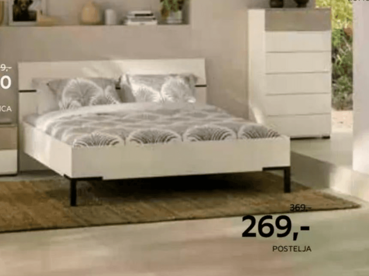 Postelja xora Akcija v trgovini Lesnina