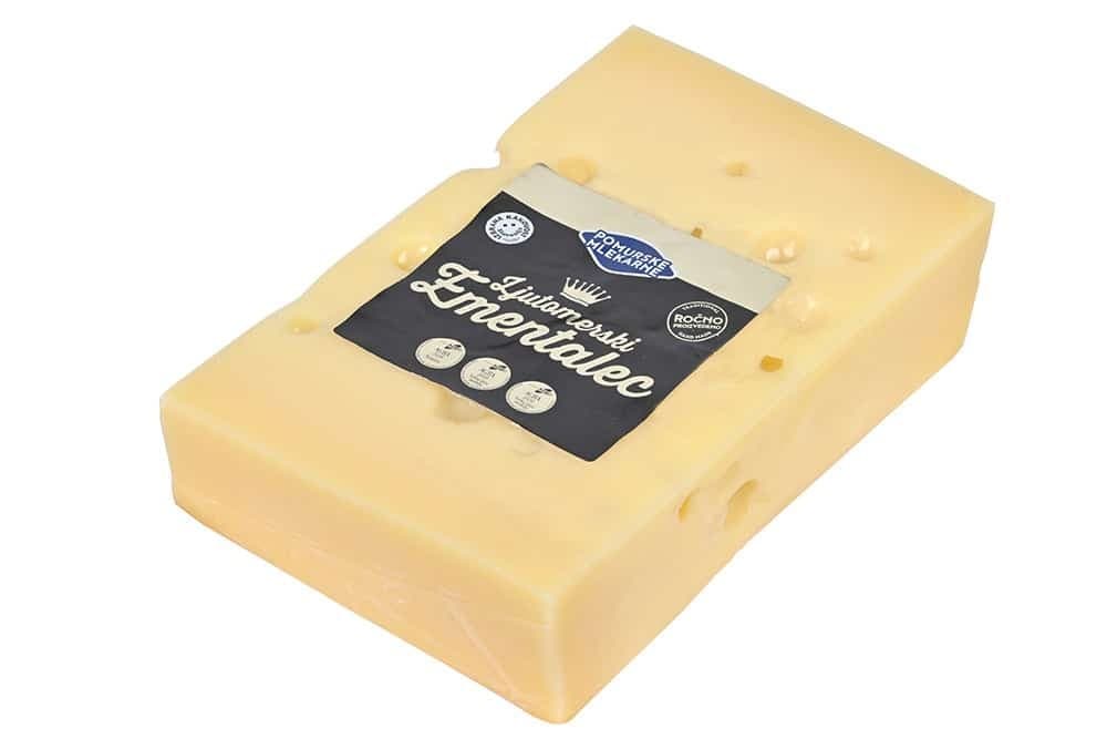 Sir Emmentalec 600 g Pomurske Mlekarne Akcija v trgovini Tuš