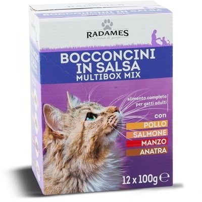 Grandi Radames Bocconcini in Salsa hrana za mačke 24 x 100 g Akcija v trgovini Eurospin