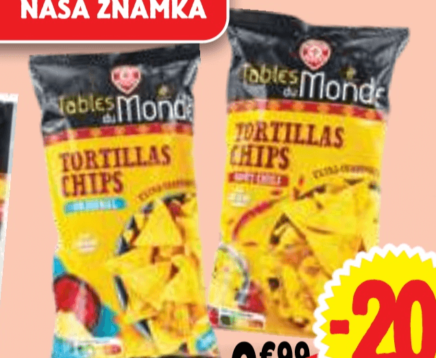 Tortilja čips Tables du Monde 200 g - Akcija v trgovini E.Leclerc