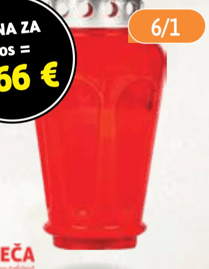 Set sveč Mojca 6/1 ca. 235 mm, čas gorenja: do 3 dni SVEČA Akcija v trgovini E.Leclerc